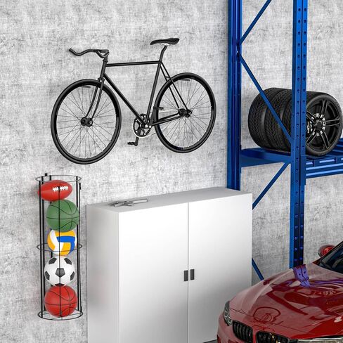 moyohim الكرات المرآب تخزين الكرة الرف العمودي، كرة السلة كرة القدم حامل الكرة جدار جبل، الكرة قفص تخزين الرف للكرات، منظم الكرة الرياضية لغرفة الأطفال، المرآب، المنزل - سهلة التجميع in Kuwait