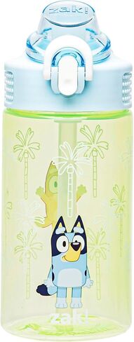 Zak Designs Sage Barbie Water Bottle For School or Travel, 16oz Durable Plastic Water Bottle With Straw, Handle, and Leak-Proof, Pop-Up Spout Cover (Barbie) in Saudi Arabia