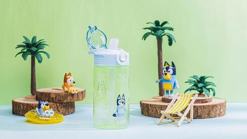 Zak Designs Sage Barbie Water Bottle For School or Travel, 16oz Durable Plastic Water Bottle With Straw, Handle, and Leak-Proof, Pop-Up Spout Cover (Barbie) in Saudi Arabia