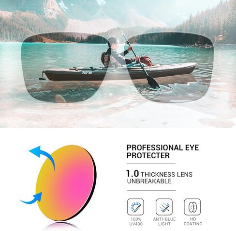 TOREGE Sports Polarized Sunglasses for Men Women Flexible Frame Cycling Running Driving Fishing Mountaineering TR24 in Kuwait