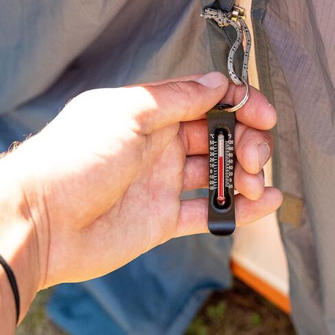 Sun Company Brrr-ometer - مقياس حرارة سحب بسحاب للرياضة الثلجية للسترة أو السترة أو حقيبة الظهر | ميزان حرارة صغير للتزلج والتزحلق على الجليد في الهواء الطلق in Saudi Arabia