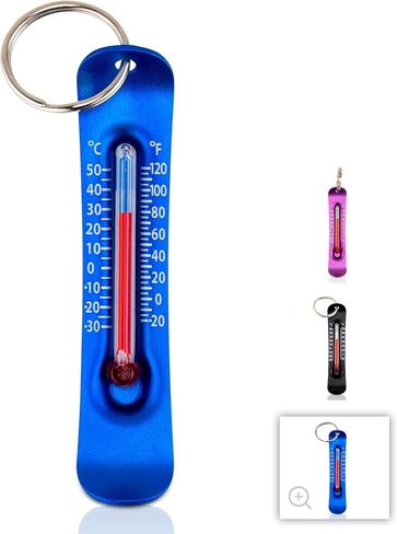 Sun Company Brrr-ometer - مقياس حرارة سحب بسحاب للرياضة الثلجية للسترة أو السترة أو حقيبة الظهر | ميزان حرارة صغير للتزلج والتزحلق على الجليد في الهواء الطلق in Saudi Arabia
