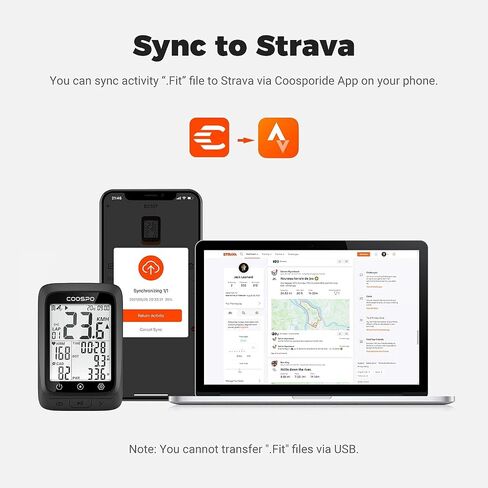 جهاز كمبيوتر COOSPO Bike GPS لاسلكي، ANT+ جهاز كمبيوتر لركوب الدراجات GPS مع بلوتوث، جهاز كمبيوتر ANT+ للدراجات متعدد الوظائف GPS مع شاشة LCD 2.4، عداد سرعة الدراجة مع إضاءة خلفية تلقائية IP67 in Saudi Arabia