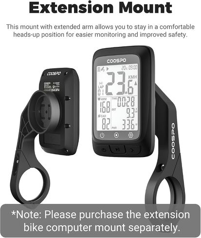 جهاز كمبيوتر COOSPO Bike GPS لاسلكي، ANT+ جهاز كمبيوتر لركوب الدراجات GPS مع بلوتوث، جهاز كمبيوتر ANT+ للدراجات متعدد الوظائف GPS مع شاشة LCD 2.4، عداد سرعة الدراجة مع إضاءة خلفية تلقائية IP67 in Saudi Arabia