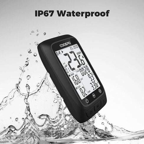 جهاز كمبيوتر COOSPO Bike GPS لاسلكي، ANT+ جهاز كمبيوتر لركوب الدراجات GPS مع بلوتوث، جهاز كمبيوتر ANT+ للدراجات متعدد الوظائف GPS مع شاشة LCD 2.4، عداد سرعة الدراجة مع إضاءة خلفية تلقائية IP67 in Saudi Arabia