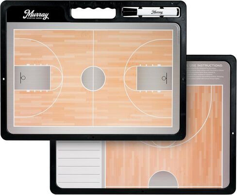 Murray Sporting Goods Premium Coaches Clipboard | Double-Sided Dry Erase Marker Board for Basketball, Baseball, Soccer, Football, Hockey (Marker Included) in Saudi Arabia