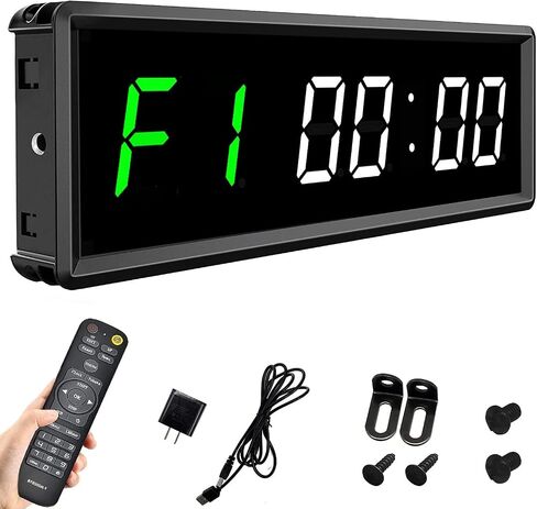 LED Interval Timer Count Down/Up Clock Stopwatch with Remote for Home Gym Fitness in Saudi Arabia