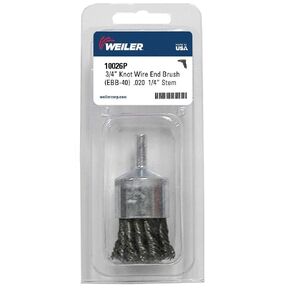 Weiler 10026P 3/4" Knot Wire End Brush, .020" Steel Fill, Retail Pack, Made in The USA (Pack of 5)
