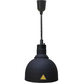 Hanging Food Heat Lamp Restaurant Food Warmer Light Portable Heating Lamps (Dia25cm Black Hanging Heat lamp)
