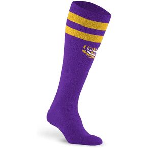For Bare Feet Women's NCAA Cozy Feather Compression Varsity Stripe Team Color