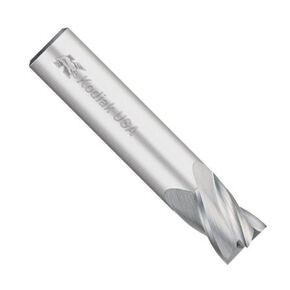 Kodiak Cutting Tools KODIAK131184 USA Made Solid Carbide End Mill, Single End, 4 Flute, 1/8" Shank, 1/4" Length of Cut,1-1/2" Overall Length, 1/8" Diameter