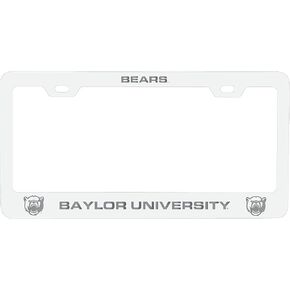 Baylor Bears Laser Engraved Metal License Plate Frame Black Officially Licensed Collegiate Product