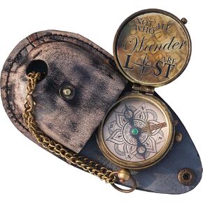 Not All Who Wander are Lost '' J.R.R. Tolkien's Poem Engraved Working Compass, Anniveary Gift, Birthday Gift, Gift for Him, Gift for Her
