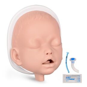 Child Airway Management Trainer with Base, Infant Intubation Manikin Head, Neonatal Airway Management Simulator for EMS Training