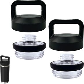 2PCS Rambler Chug Replacement Lids - Compatible with Yeti Rambler Bottle Models 18 oz, 26 oz, 36 oz, 64 oz - Yeti Lid Replacement Yeti Lid Cap Water Bottle Accessories