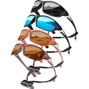 KALIYADI Polarized Sunglasses-Men Sports Sunglassses: Mens Sunglasses with UV Protection for Fishing Driving Cycling Running