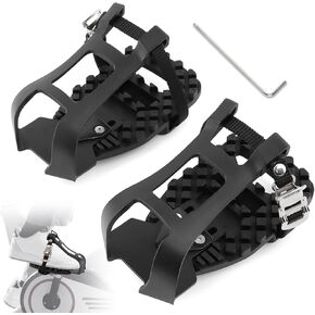 زوج واحد من دواسات الدراجة الرياضية، أقفاص أصابع القدم قابلة للتعديل لدواسات الدراجة الثابتة ومحولات دواسات ركوب الدراجات المضادة للانزلاق مع مفتاح ربط سداسي in Kuwait