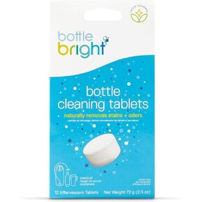 Bottle Bright 36 Tablets - EPA Safer Choice Certified, Clean Stainless Steel, Thermos, Tumbler, Insulated, Plastic and Reusable Water Bottles –Bottle Bright Cleaning Tablets are Easy and Safe to Use
