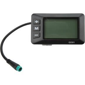 ElectricBike LCD Display, 36V 48V LCD Display Control Panel Waterproof Plug GD01 Display Meter for Electric Scooter Bicycel with 22.2mm Handlebar
