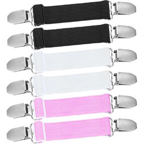 Eurzom 6 Pcs Pant Waist Tightener Waist Cinch Clip Belt Adjustable Elastic Pant Clip Women Men
