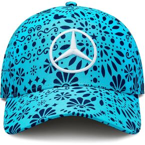 قبعة Mercedes AMG Petronas F1 George Russell 2024 Mexico Special Edition - Blue Atoll - مقاس واحد يناسب الجميع in Kuwait