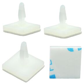 25 Pcs White Sticky PCB Spacers,Nylon Plastic Adhesive Standoffs 14mm/0.55" Supporting Height Adhesive Insulated Standoffs for 3mm Hole Circuit Board Fixed