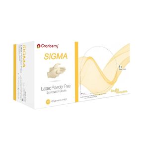Cranberry USA Cranberry Sigma Latex Exam Gloves, Pack of 100, Medium, 4.5 Mil