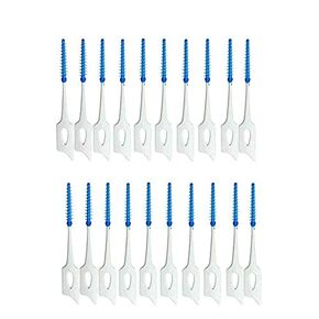 Interdental Brush Cleaners 40 Count Toothpick Cleaners Tooth Flossing Interdental Cleaners Head Oral Dental Hygiene Brush Tooth Cleaning Tool