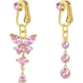 MODRSA Fake Belly Piercing Fake Belly Ring Fake Belly Button Ring Fake Belly Rings Fake Belly Button Piercing Clip on Belly Button Rings Silver Gold