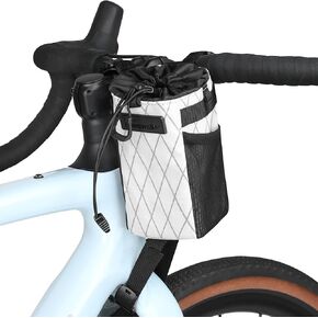 Rhinowalk Bike Water Bottle Holder Bag Bicycle Snack Bag Cycling Insulated Handlebar Bag One-Handed Access (Black)
