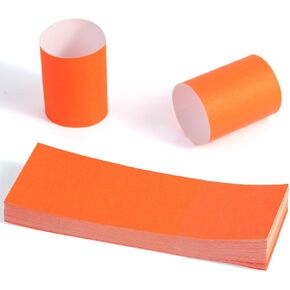 Orange Napkin Bands, Paper Napkin Rings Self Adhesive,Silverware Wraps Bands,Table Setup Wedding Event Party Supply,200 Pcs/Orange,NB-200-14Orange