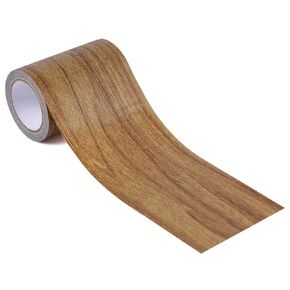 3.1inx15ft Wood Grain Repair Tape, Self-Adhesive Realistic Wood Duct Tape Roll Multipurpose Patch for Tables Doors Baseboard Windows Floors Chairs Furniture Renovation Handicraft Diy (Dark Brown)