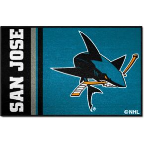 FANMATS 19275 San Jose Sharks Starter Mat Accent Rug - 19in. x 30in. | Sports Fan Home Decor Rug and Tailgating Mat Uniform Design