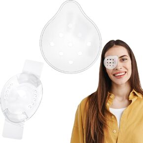 4 Pcs 9-Hole & 10-Hole Plastic Eye Patches, Eye Shield After Surgery, Transparent Ventilated Eye Protection Breathable Eye Covering Eye Care Supplies for Cataract Recovery Cover