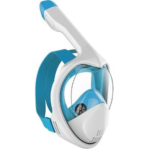Full Face Snorkel Mask, Snorkeling Mask Full Face for Adults,180°Panoramic View Snorkeling Mask with Detachable Camera Mount,Safe Breathing Anti-Fog Anti-Leak Diving Mask for Adults
