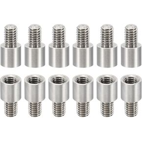 PATIKIL 24pcs M4 Standoffs, M4 20+6mm Spacer Standoffs Steel Threaded Standoffs Screws Kit 4mm ID 6mm OD Metric Male Female Thread Adapters for Circuit Board PCB RC Drones Motherboard