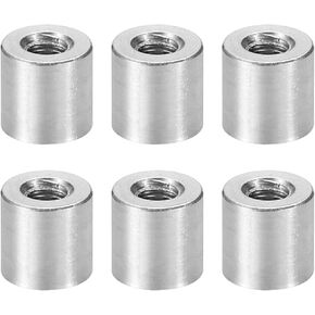 PATIKIL M3 Aluminum Spacers, 6 Pcs Metal Spacer Aluminum 3mm ID x 6mm OD x 25mm L Threaded Spacer Screw Standoff Round for RC Car Drones Motherboard, Silvery