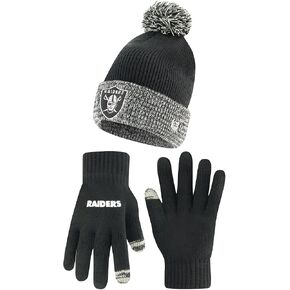 Ultra Game NFL unisex-adult Super Soft Two Tone Winter Beanie Knit Hat With Extra Warm Touch Screen Gloves in Saudi Arabia