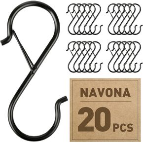150 Pcs S Hooks for Hanging Heavy Duty, 3.5-inch Heavy Duty Metal S Hooks with Safety Buckle, S Shaped Hooks, Pot Rack Hooks, Closet Hooks, S Hooks for Hanging Plants, Kitchen Utensil, Pot, Pan, Bags.