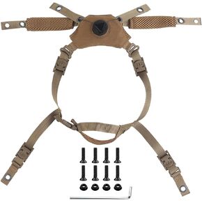 Premium Tactical Helmet Padding Kit - with Adjustable Suspension System Chin Strap and Memory for Pads - Compatible for Team Wendy, ACH, and Fast Helmets, Ideal for army Use accessories