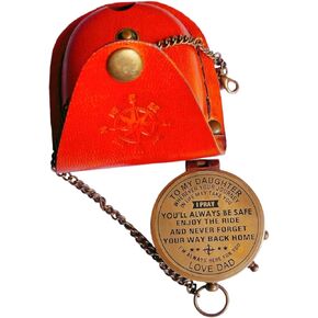 Brass Compass Antique Nautical Handmade to Me Daughter Collectible Gift for Hiking
