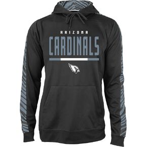 Zubaz NFL Men's Black and Grey Tonal Zebra Hoodie