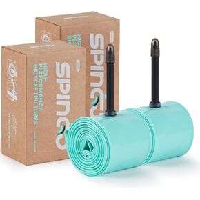 2-Pack SPINGO MTB TPU Inner Tube 26inch / 27.5inch / 29inch TPU Inner Tubes for 1.5-2.1/2.2-2.5 MTB TPU Bike Tube with 48mm Presta Valves Lightweight Mountain Bike Spare Tire