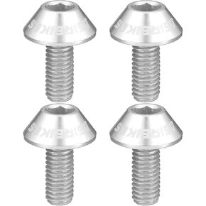 Bike Water Bottle cage Bolts Lightweight Aluminum Alloy MTB Roadbike Screw - 4 Pcs (Blue)