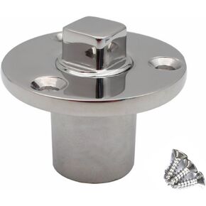 keehui 1 Piece of Stainless Steel 316 Heavy Duty Boat Marine Grade Garboard Drain Plug Kit Flange Diameter 2''with Screws for 1 Inch Hole