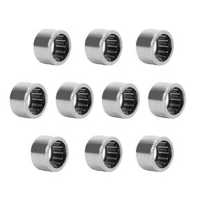 Drawn Cup Needle Roller Bearings, 10pcs HK121610 Open End Caged Bearing, 12mm Bore, 16mm OD, 10mm Width ST14 Steel Single Row Roller