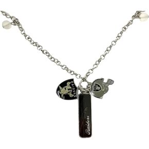 Pro Specialties Group NFL Las Vegas Raiders Chain & Charms 40 inches, Las Vegas Raiders Women's Charm Necklace