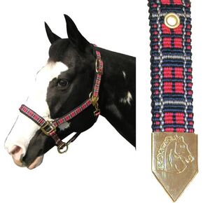 Intrepid International Plaid Nylon Padded Horse Halter