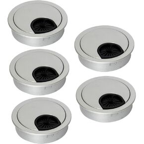 (5 Pcs) Signite 2-1/2" Plastic Desk Cable Grommet – Durable Desk Hole Cover for Wire Management, Desk Cord Grommet for Workstations, Tables for 2.5 inch Hole Cover (Z Black)