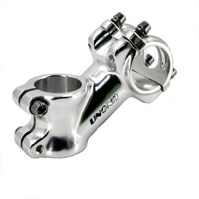 Retro Silver 31.8 Stem 70mm Mountain Bike Stem,35 Degree Bicycle Stem Riser Short Handlebar Stem for MTB, Road Bike, BMX
